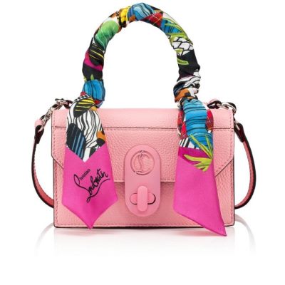 Christian Louboutin Elisa Top Handle Mini Classic Koža Cross Body Bags Ženske Cross Body Bags Roze Visebojne | RS-97661