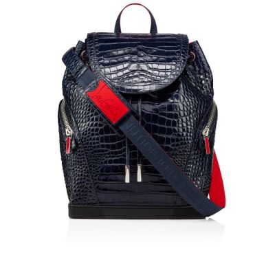 Christian Louboutin Explorafunk S Creative Koža Backpack Muške Ruksak Plave | RS-65883