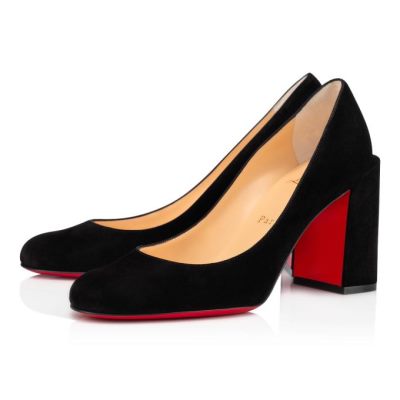 Christian Louboutin Gennana 85 Veau Velours Pumps Ženske Pumps Crne | RS-91104