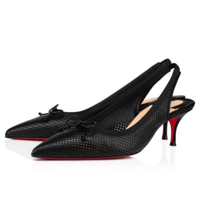 Christian Louboutin Hall Sling Pump 55 Nappa Pumps Ženske Pumps Crne | RS-08104