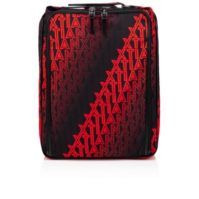 Christian Louboutin Hop'N Zip Creative Fabric Backpack Muške Ruksak Crne Crvene | RS-38063