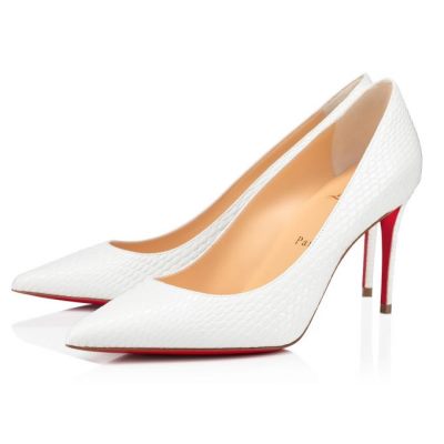 Christian Louboutin Kate 85 Calf Pumps Ženske Pumps Bijele | RS-75969