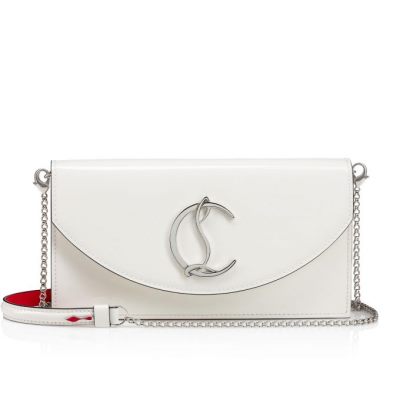 Christian Louboutin Loubi54 Classic Koža Evening Bags Ženske Evening Bags Bijele Srebrne | RS-35259