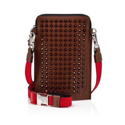 Christian Louboutin Loubilab Classic Koža Messenger Bags Muške Messenger Bags Smeđe | RS-73035