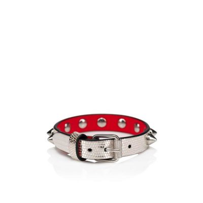 Christian Louboutin Loubilink Bracelet Creative Koža Bracelets Ženske Bracelets Srebrne | RS-49689