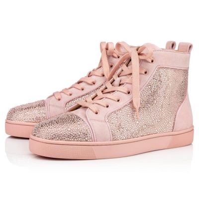 Christian Louboutin Louis Orlato 000 Dolce/Silk Strass Sneakers Muške Patike Roze | RS-34949