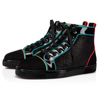 Christian Louboutin Louis Orlato Velvet Sneakers Muške Patike Crne Visebojne | RS-56335