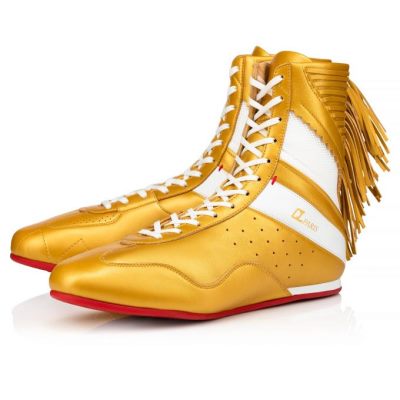 Christian Louboutin My K.O. Calf Sneakers Muške Patike Zlatne | RS-85093