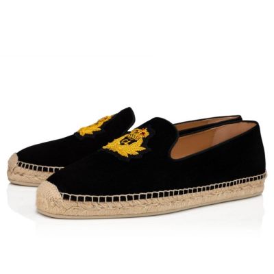 Christian Louboutin Nanou Orlato 000 Calf Espadrilles Muške Espadrilles & Sandals Crne | RS-31204