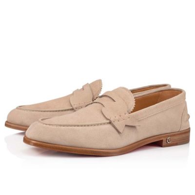 Christian Louboutin No Penny Calf Loafer Muške Loafers Sive | RS-15911