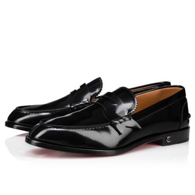 Christian Louboutin No Penny Calf Loafer Muške Loafers Crne | RS-41412