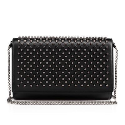 Christian Louboutin Paloma Clutch Classic Koža Pouches Ženske Pouches Crne | RS-78030