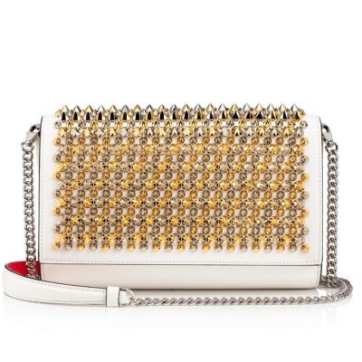 Christian Louboutin Paloma Clutch Classic Koža Cross Body Bags Ženske Cross Body Bags Bijele Visebojne | RS-80389