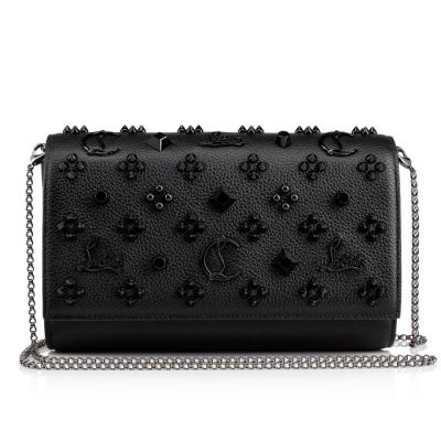 Christian Louboutin Paloma Clutch Classic Koža Pouches Ženske Pouches Crne | RS-83402