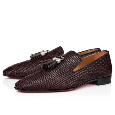 Christian Louboutin Rivalion Dark Creative Koža Loafer Muške Loafers Tamno Smeđe | RS-29236