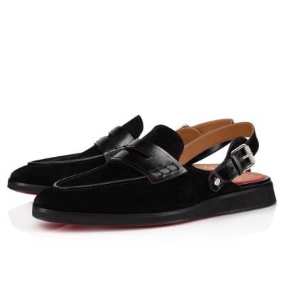 Christian Louboutin Tricoto Calf Espadrilles Muške Espadrilles & Sandals Crne | RS-56251